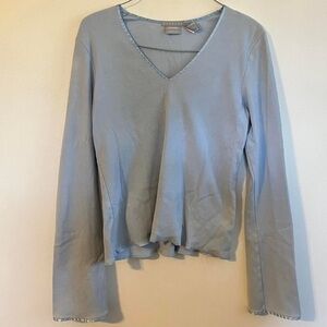 baby blue  2000s V-Neck Old navy longsleeve Women's Top